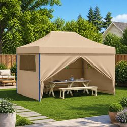 Practical Beige Pop-Up Party Tent for Any Occasion