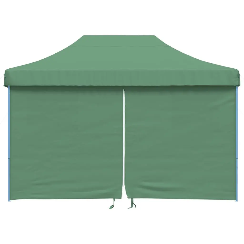 Foldable Pop-Up Party Tent Oxford Fabric 4 Sidewalls Green Outdoor Event Canopy