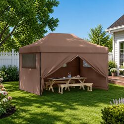 Practical Brown Pop-Up Party Tent for Any Event