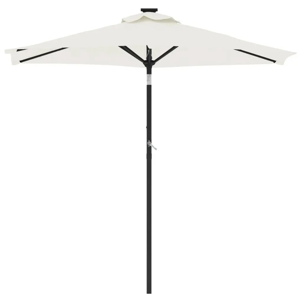 Garden Parasol Steel Crank Tilt 225x225x212cm White