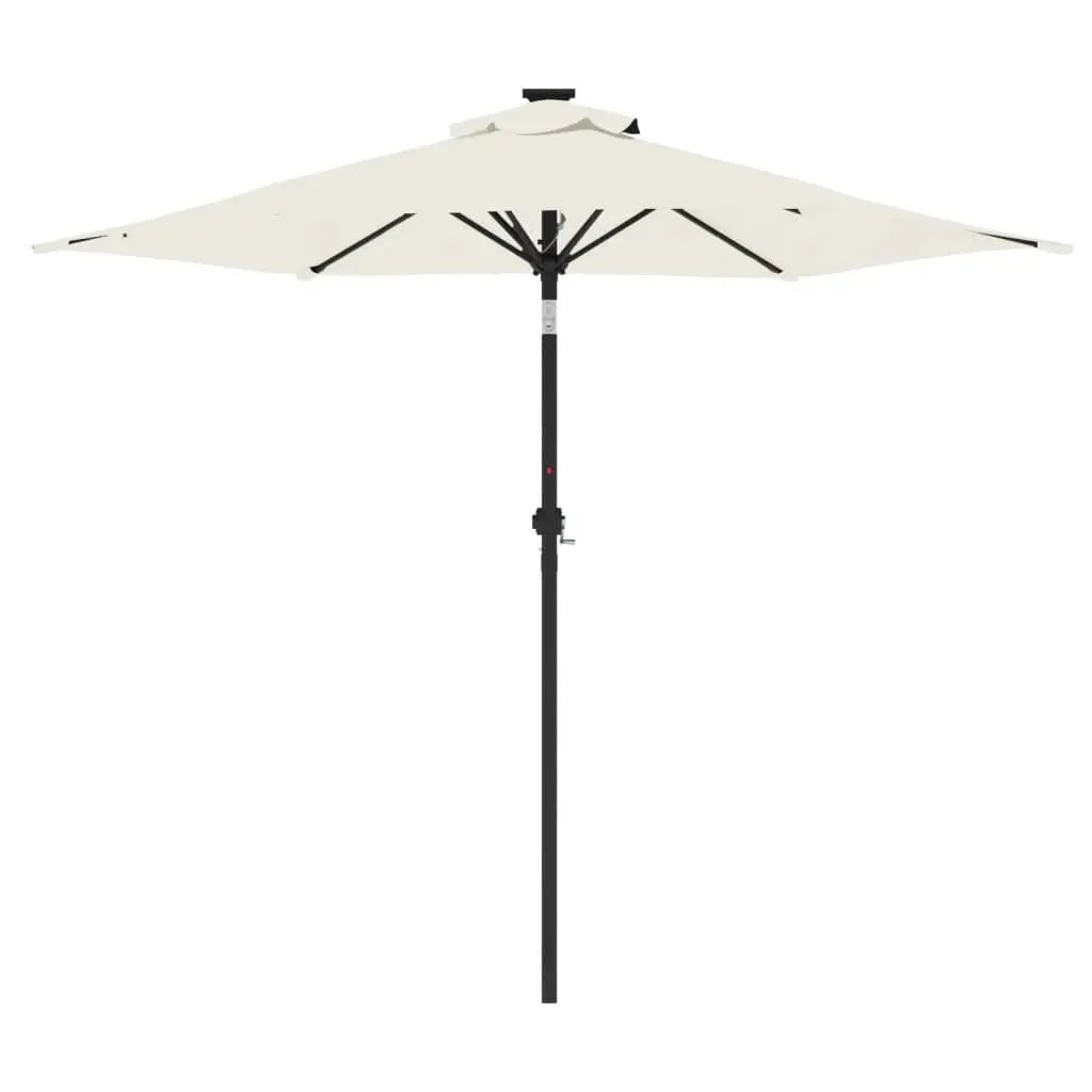 Garden Parasol Steel Crank Tilt 225x225x212cm White