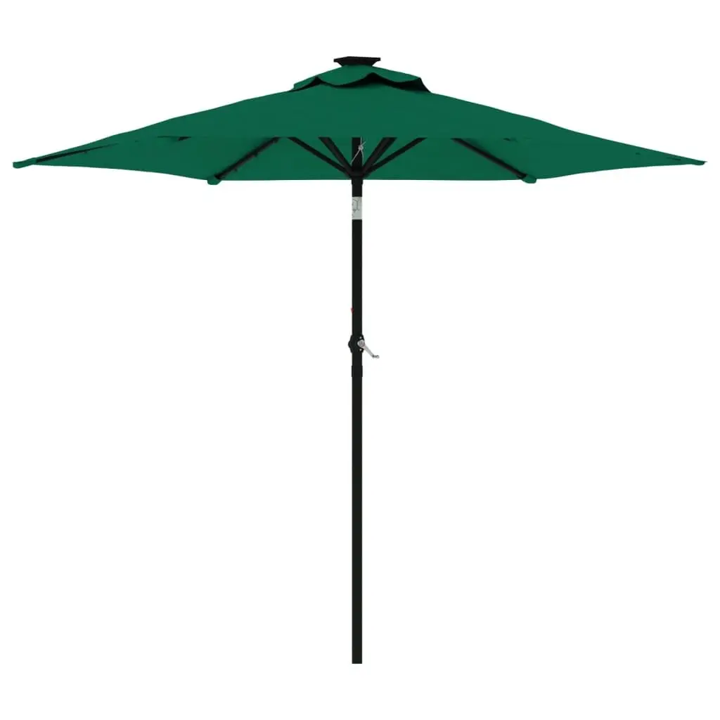 Garden Parasol Steel Crank Tilt 225x225x212cm Green
