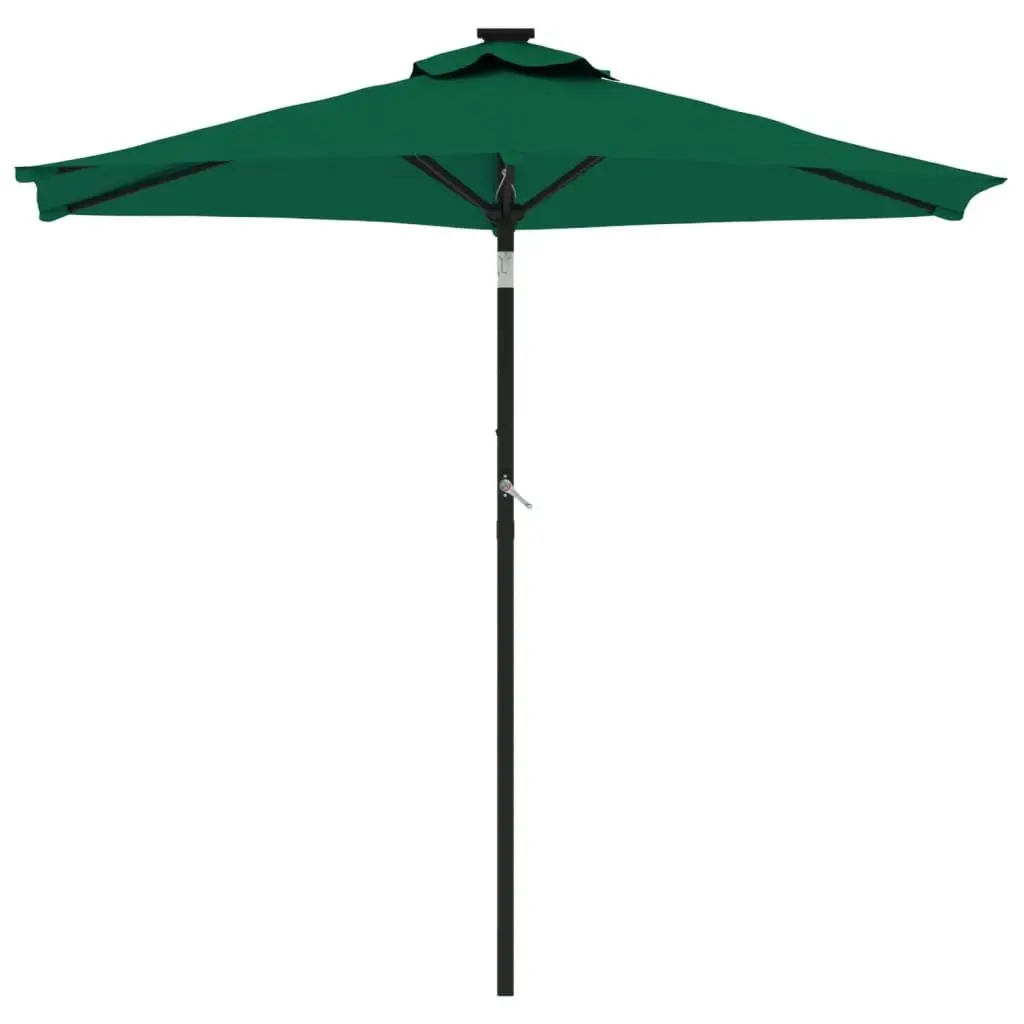 Garden Parasol Steel Crank Tilt 225x225x212cm Green