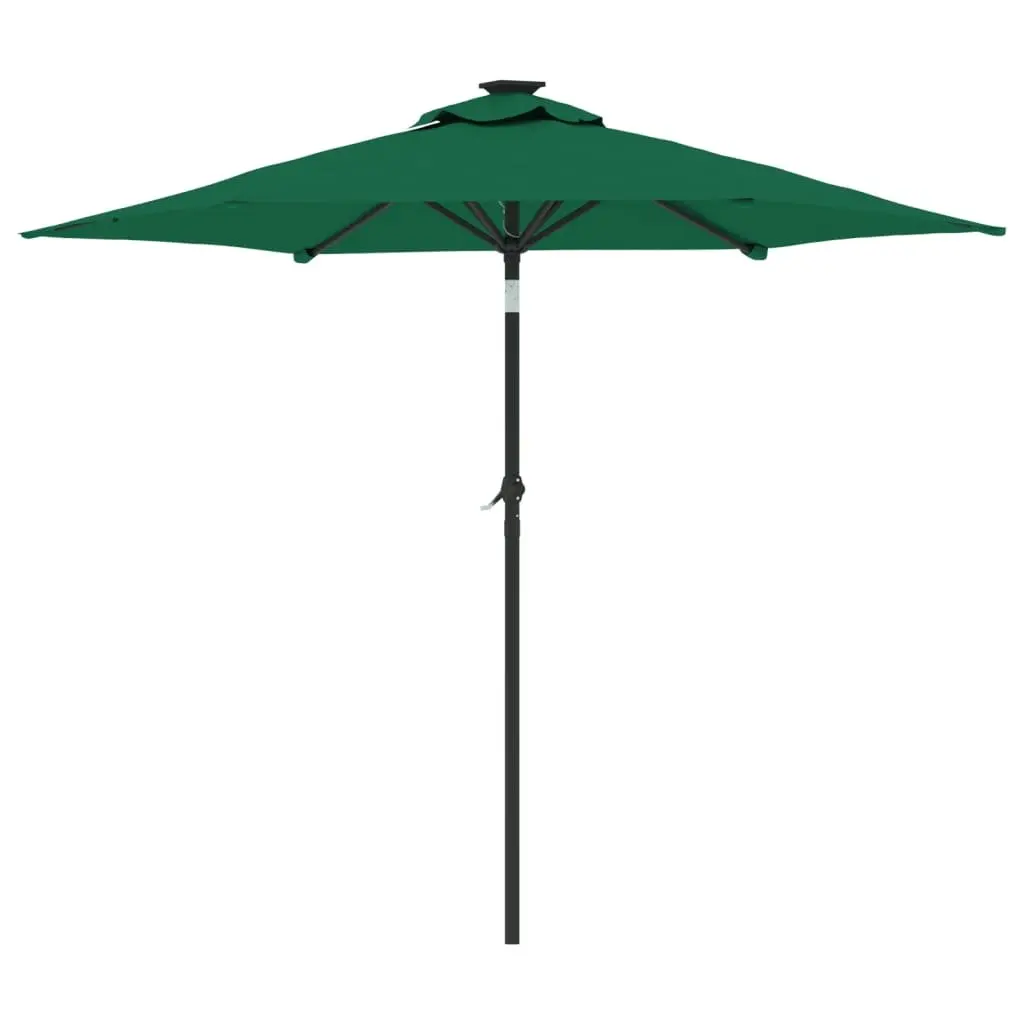 Garden Parasol Steel Crank Tilt 225x225x212cm Green
