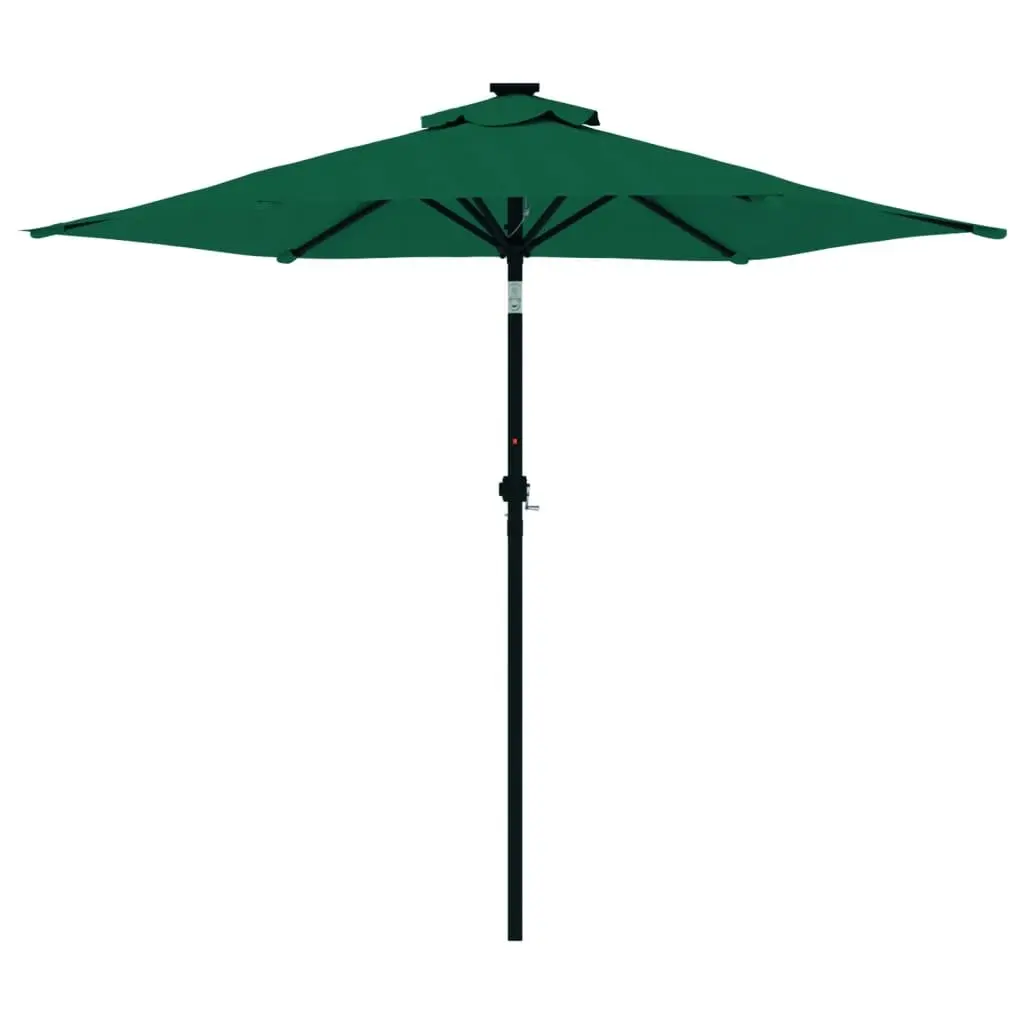 Garden Parasol Steel Crank Tilt 225x225x212cm Green