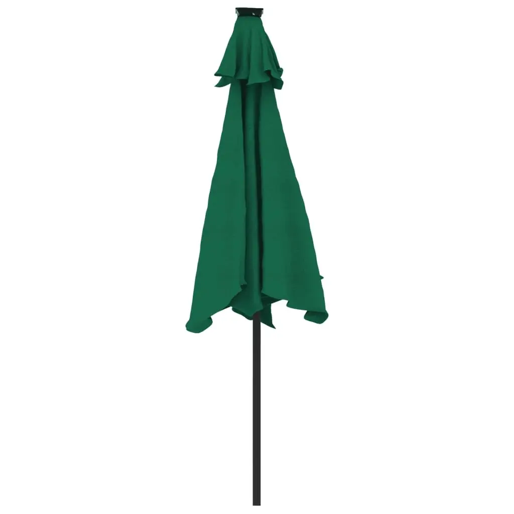 Garden Parasol Steel Crank Tilt 225x225x212cm Green