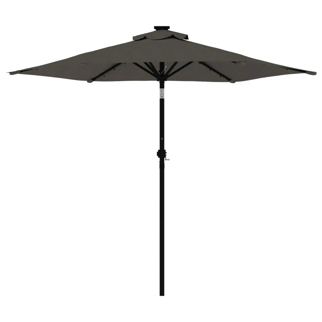 Garden Parasol Steel Pole Polyester Canopy 225cm Anthracite