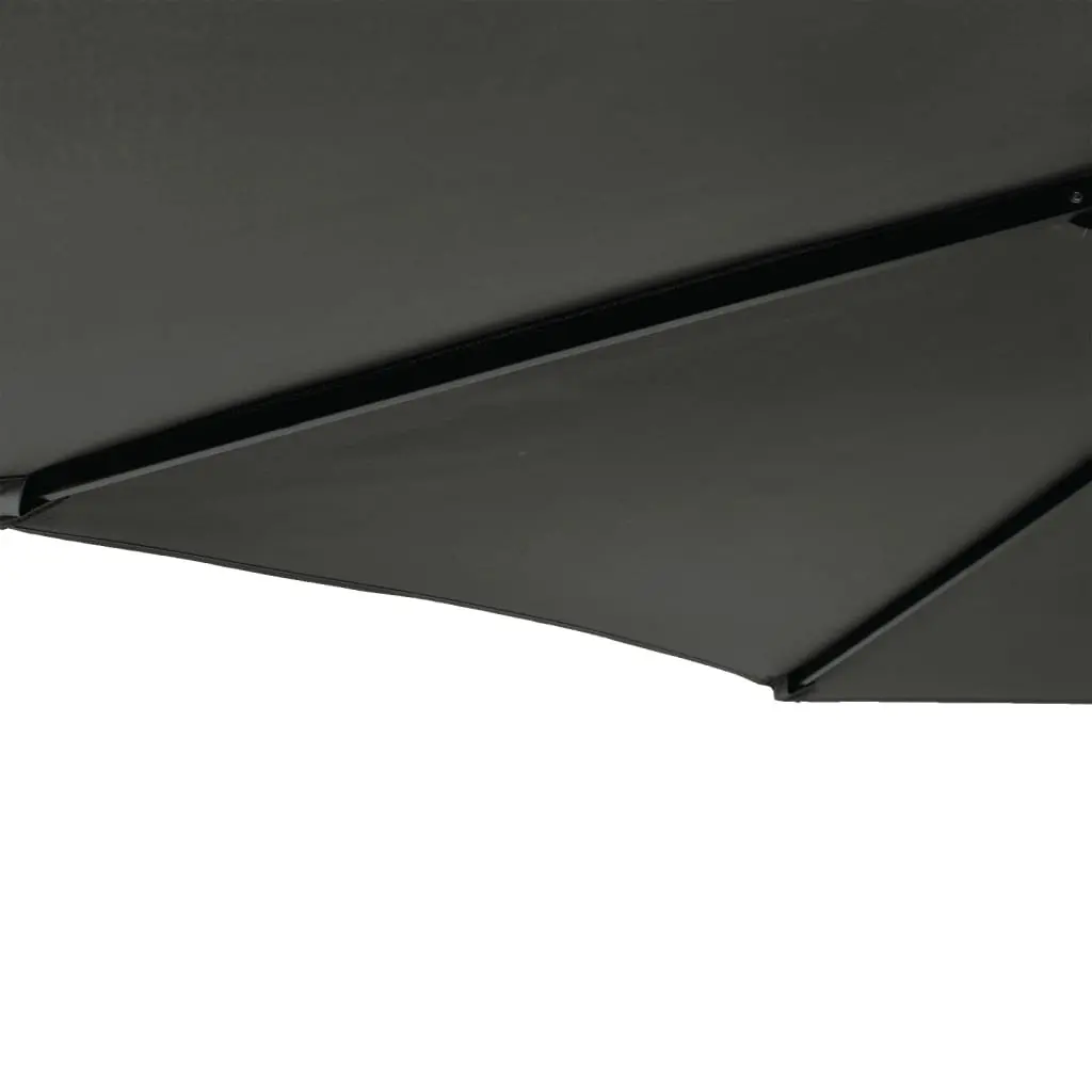 Garden Parasol Steel Pole Polyester Canopy 225cm Anthracite