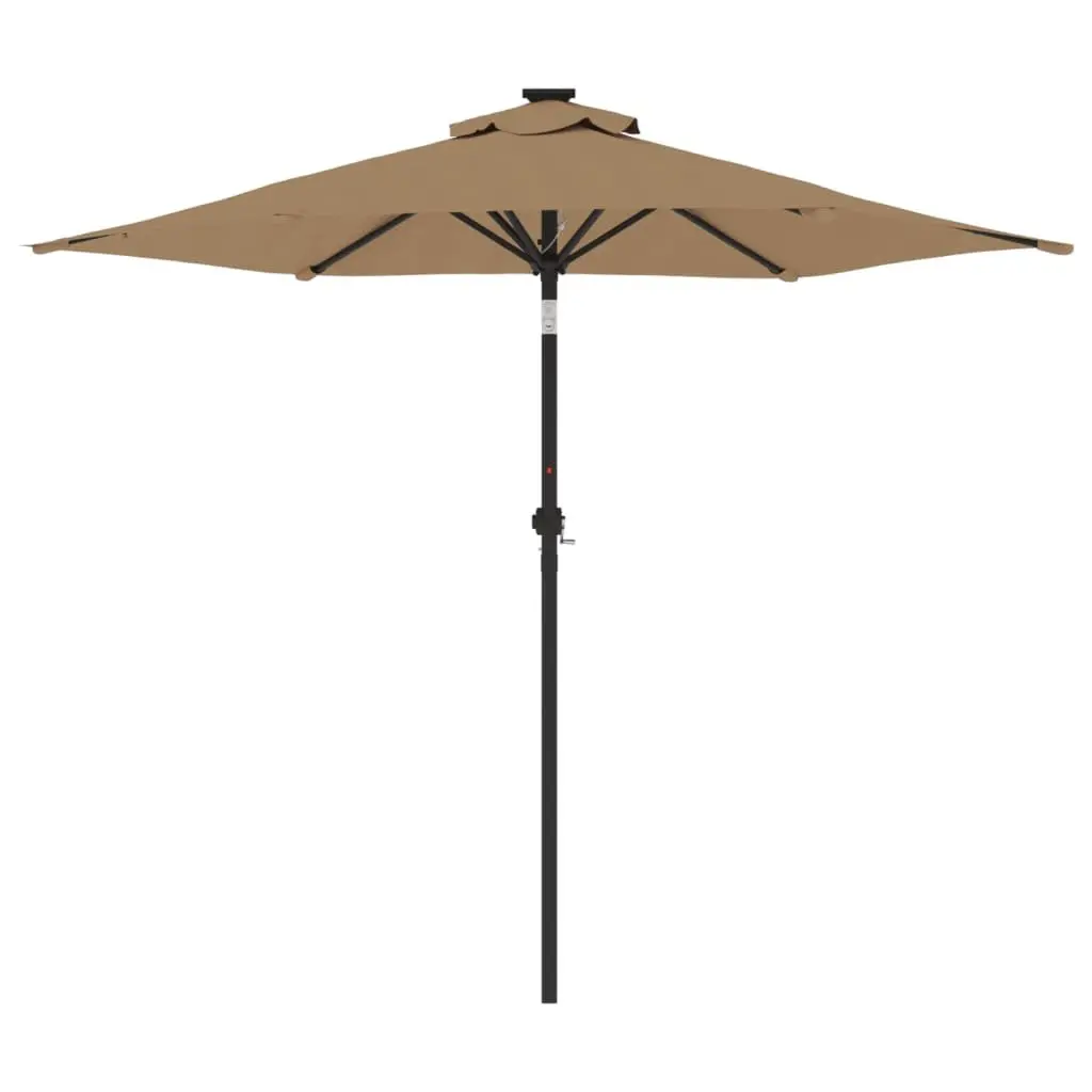 Garden Parasol Outdoor Umbrella Crank Tilt Taupe Square 225 x 225 x 212 cm