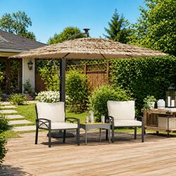 Practical Brown Garden Umbrella for Your Outdoor Needs