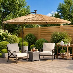 Practical Garden Parasol with LED Lights for Any Outdoor Area