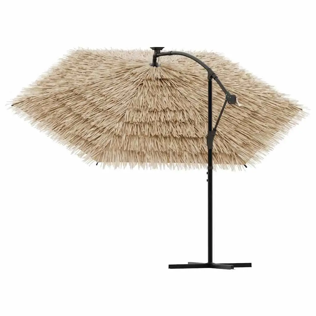 Garden Parasol Steel Pole 269cm Brown