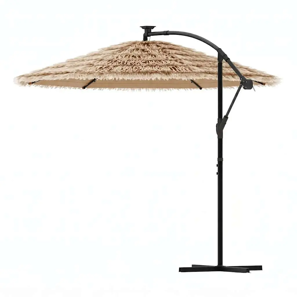 Garden Parasol Steel Pole 269cm Brown