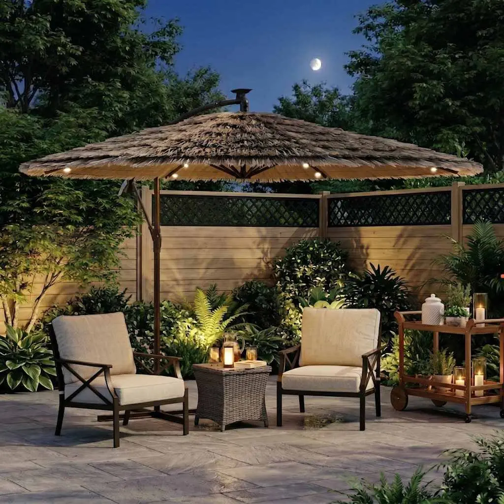 Garden Parasol Steel Pole 290cm Brown