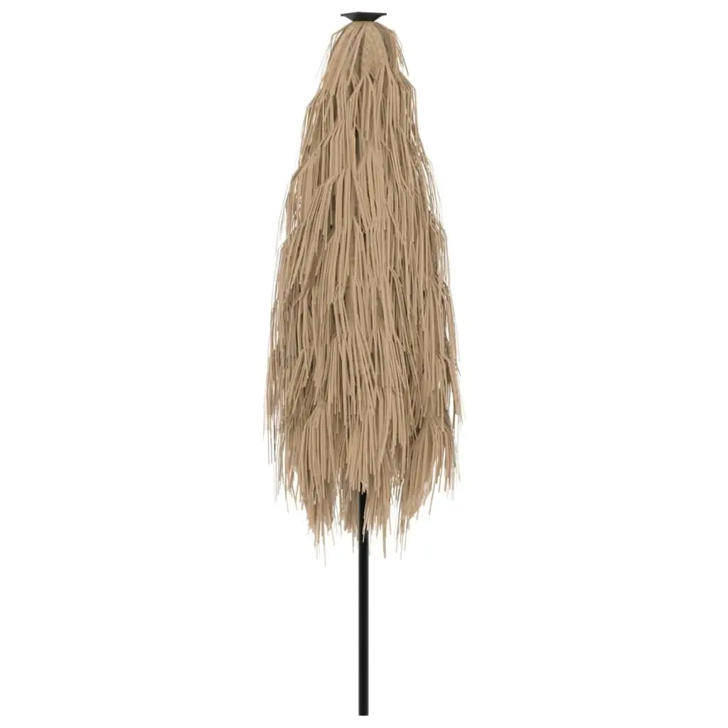Garden Parasol Steel Pole 248cm Brown Polyester Canopy