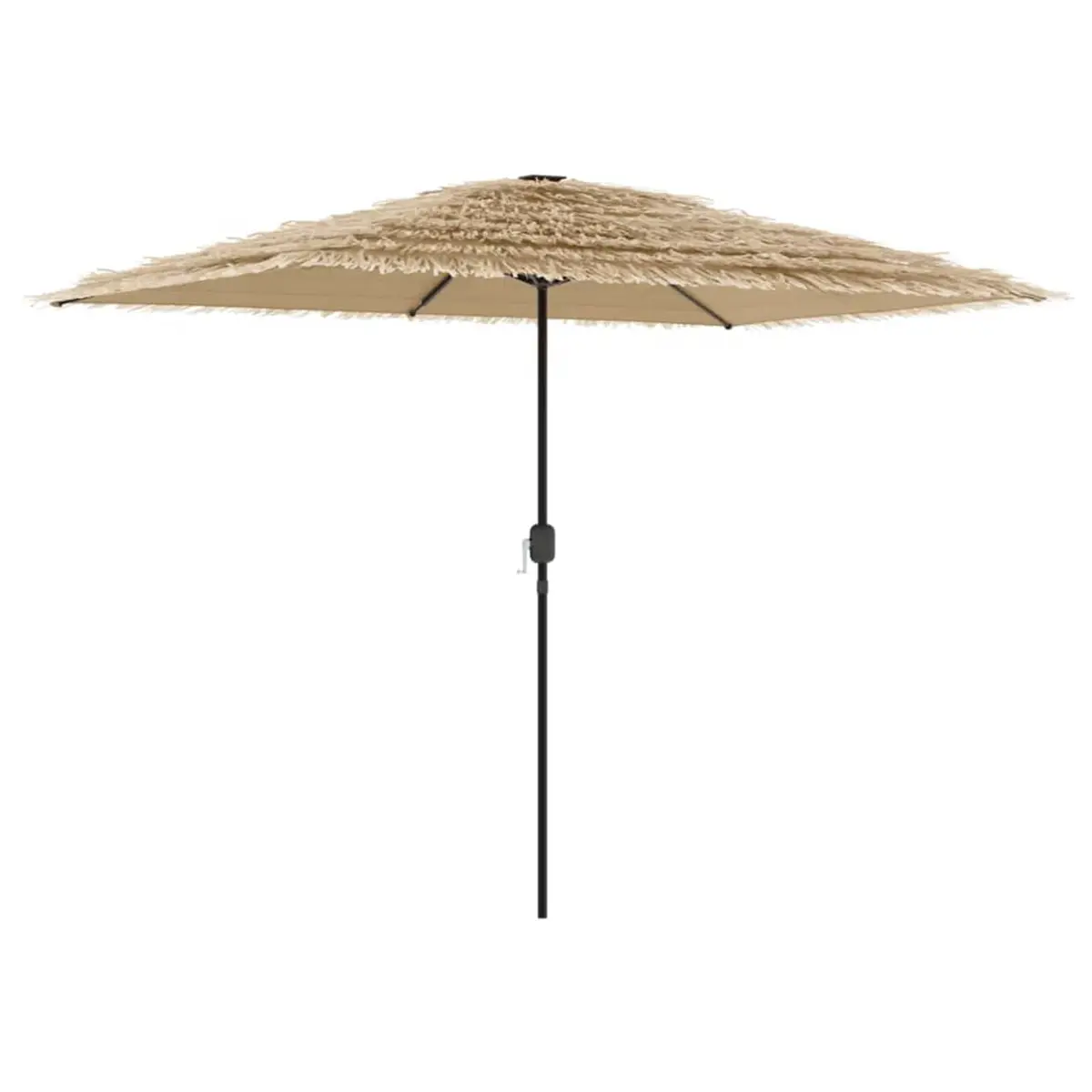 Garden Parasol Steel Brown 300x200x250cm Polyester Outdoor Umbrella Sun Shade
