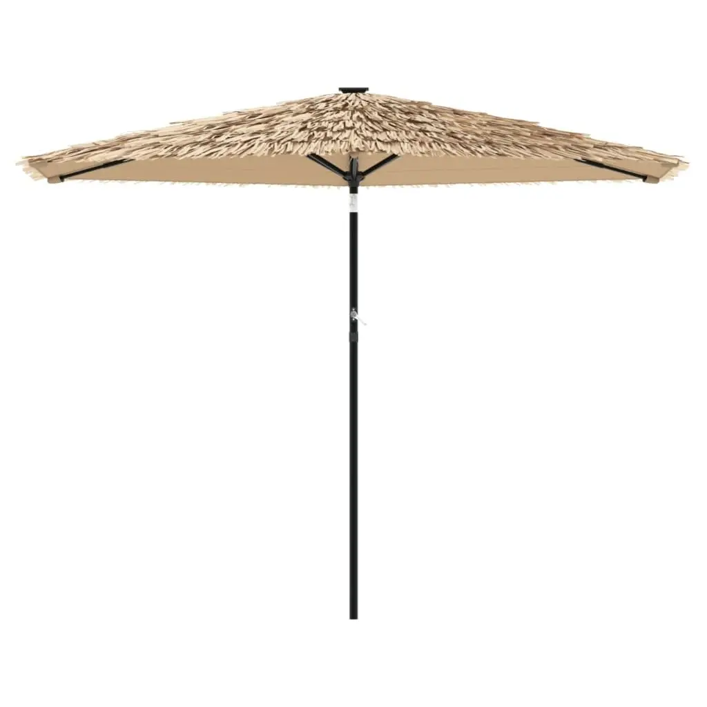 Garden Parasol Outdoor Umbrella Sun Shade Patio Crank Brown 288x288x225cm