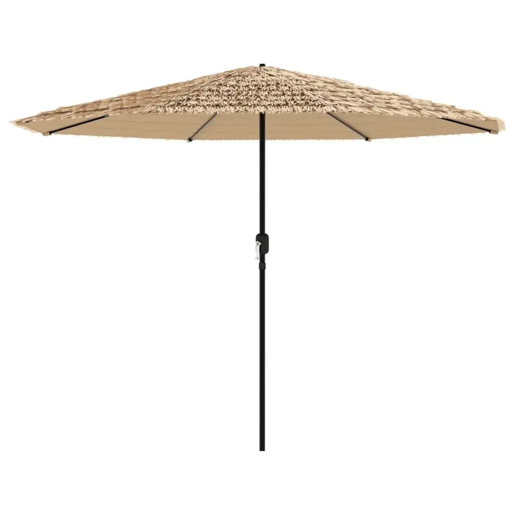 Garden Parasol Outdoor Umbrella Crank Brown 324x324x247cm Steel Pole