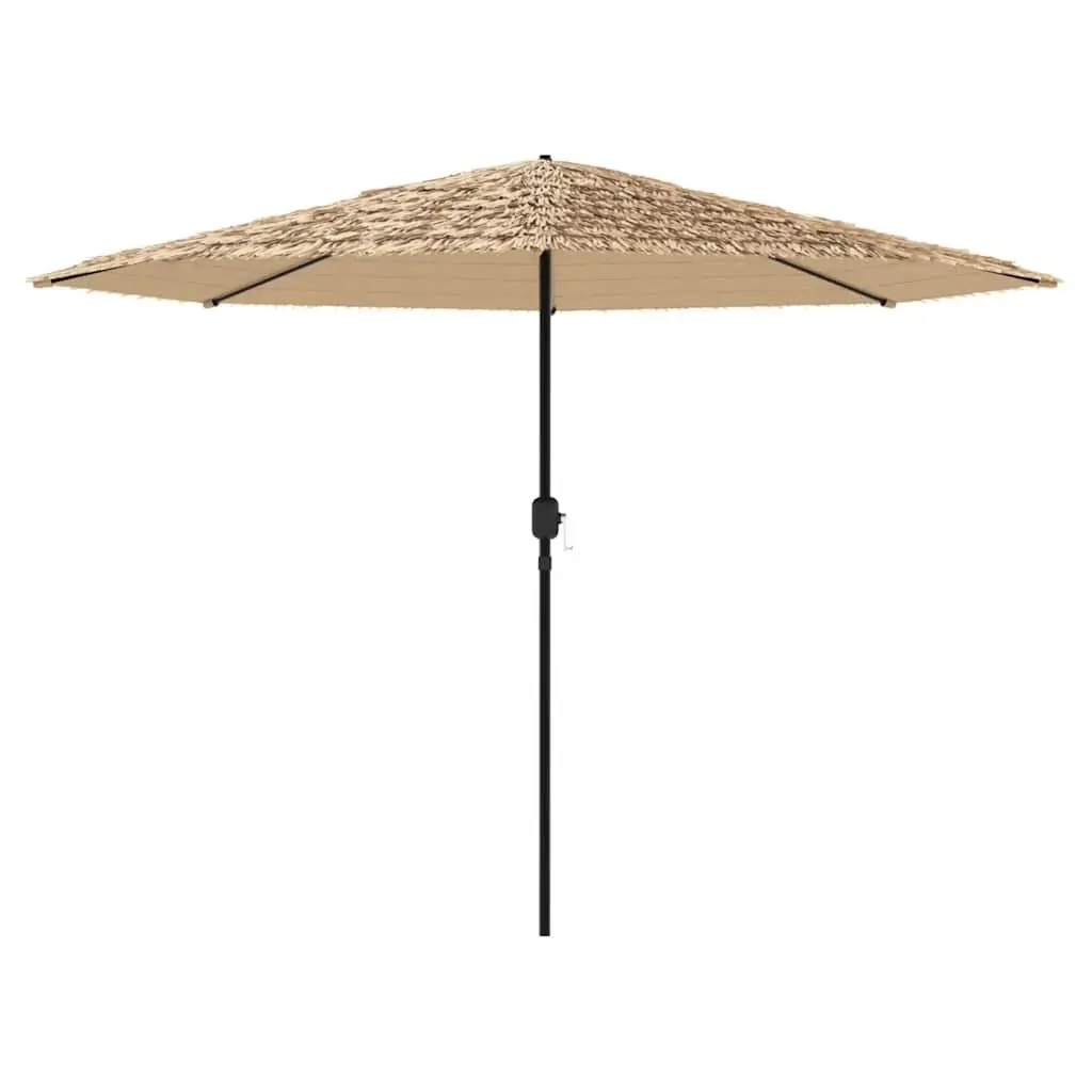 Garden Parasol Outdoor Umbrella Crank Brown 324x324x247cm Steel Pole