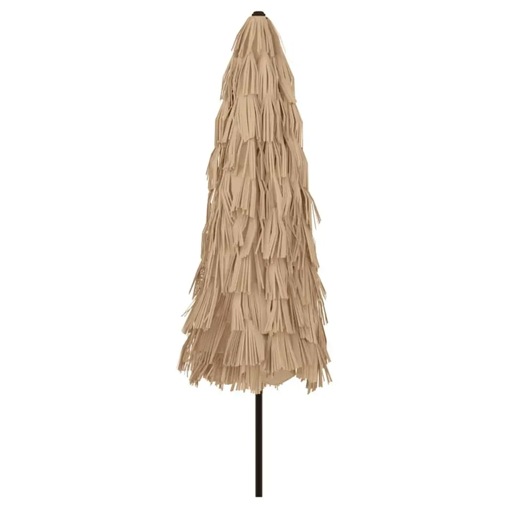Garden Parasol Outdoor Umbrella Crank Brown 324x324x247cm Steel Pole