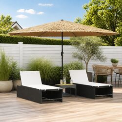 Practical Brown Parasol for Gardens and Patios