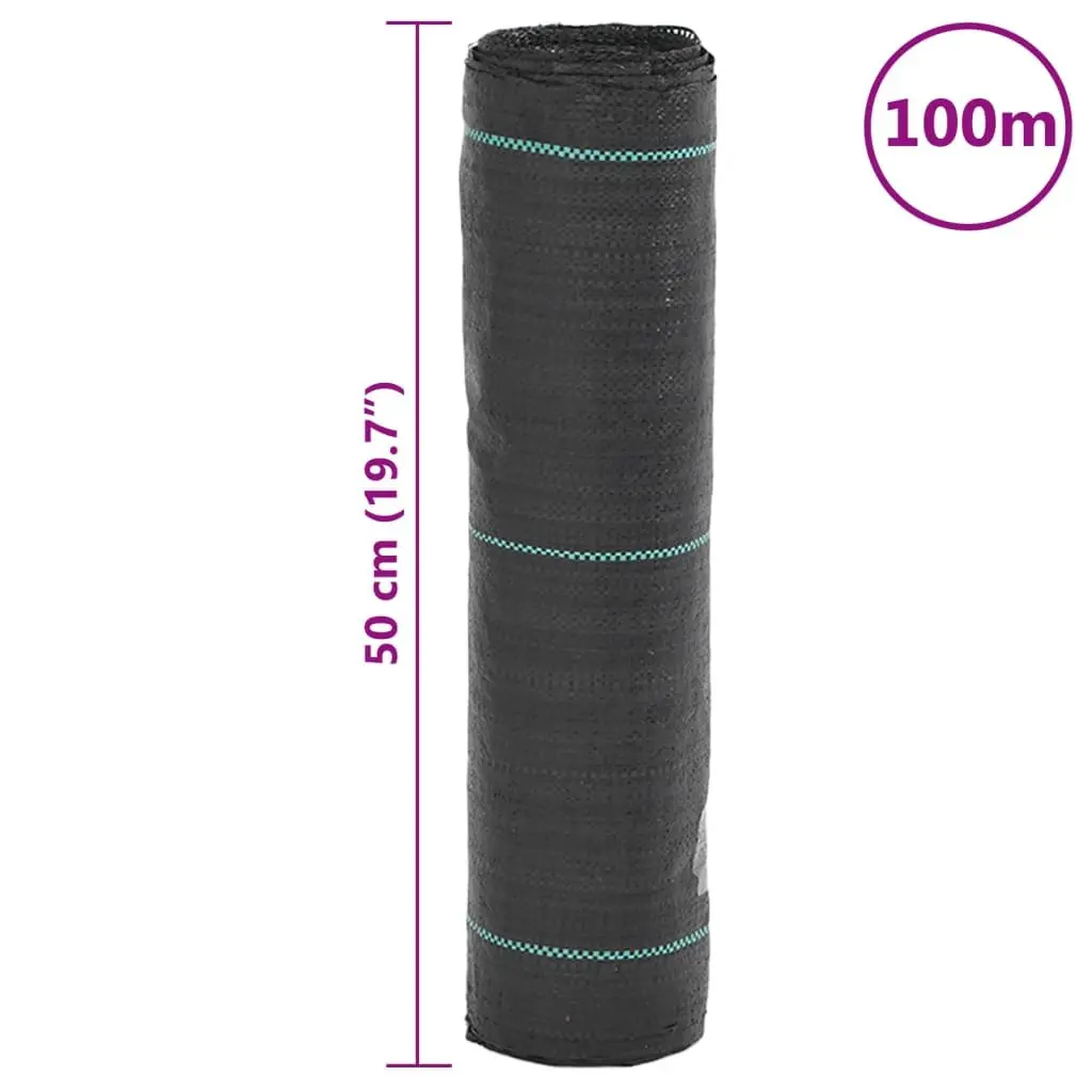 Weed Membrane Landscape Fabric Black 0.5x100 m Polypropylene Ground Cover Garden Control Mat
