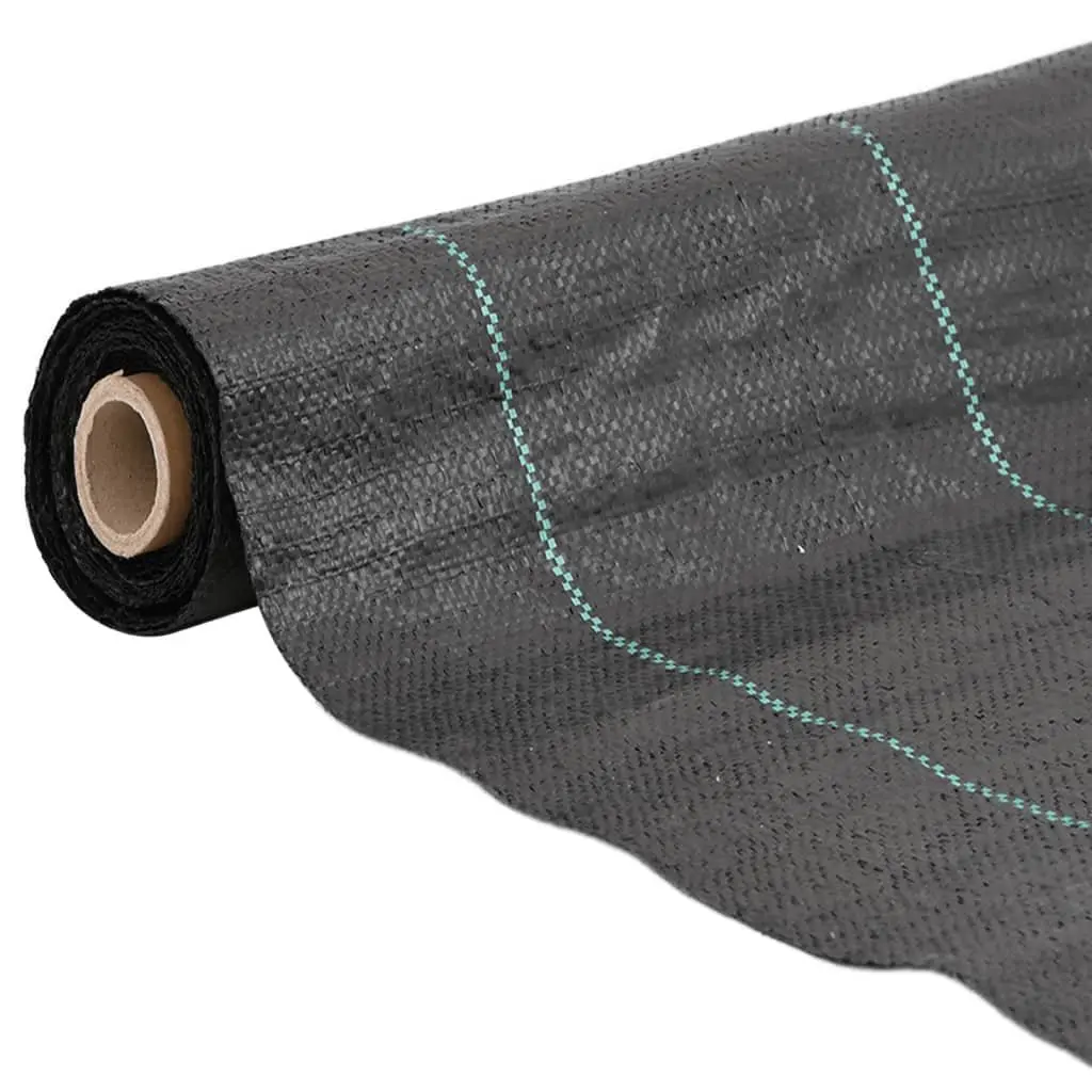 Weed Control Mat Polypropylene Black 4m x 100m Landscape Fabric Durable Air Water Permeable