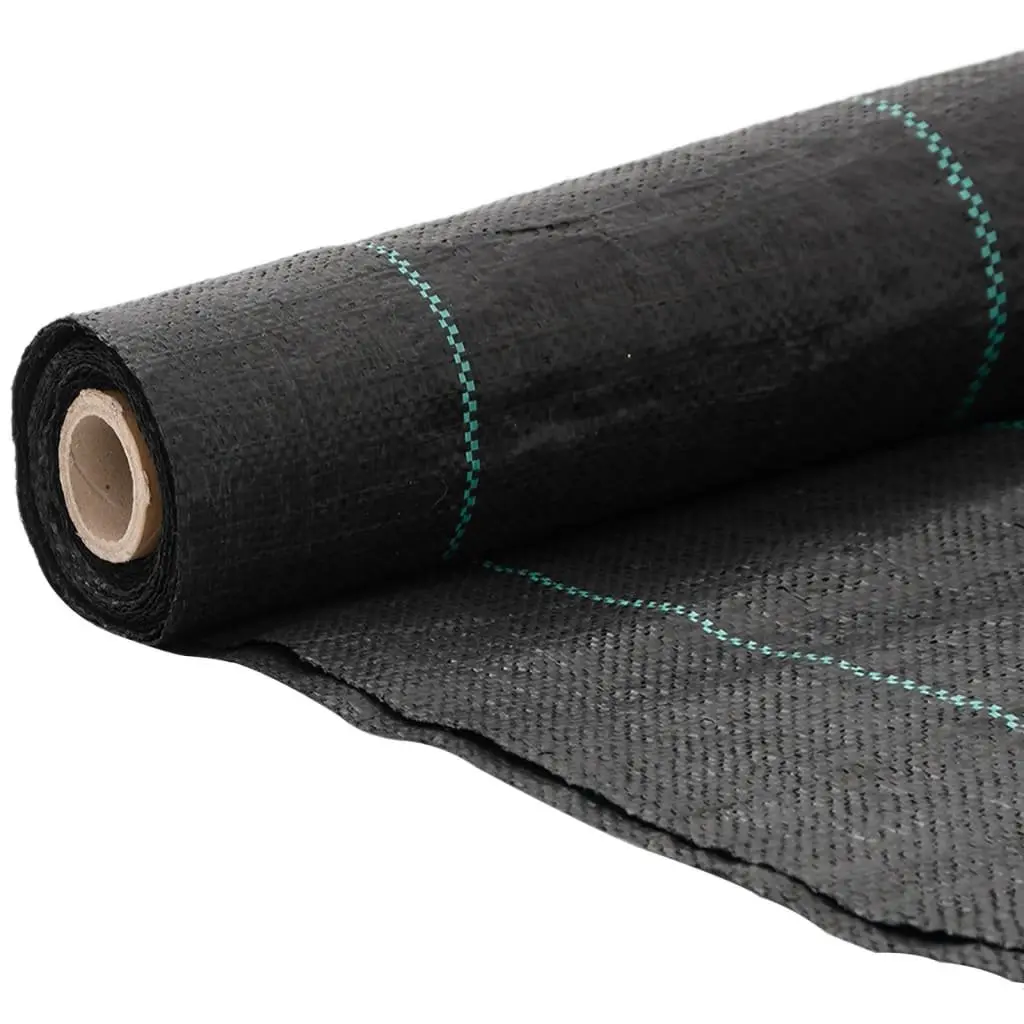 Weed Control Mat Polypropylene Black 4m x 100m Landscape Fabric Durable Air Water Permeable