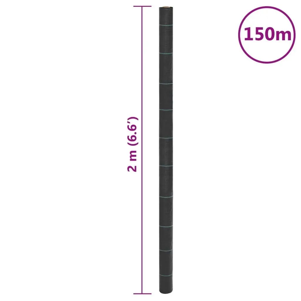 Weed Membrane Black 2x150 m Landscape Fabric Garden Weed Control Mat