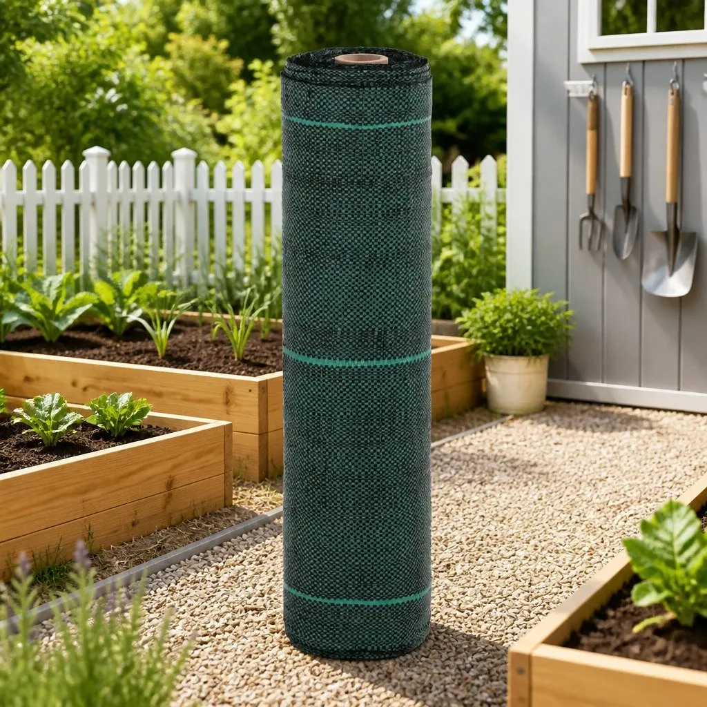 Weed Control Fabric Green Polypropylene 0.5x100m Landscape Suppression Membrane