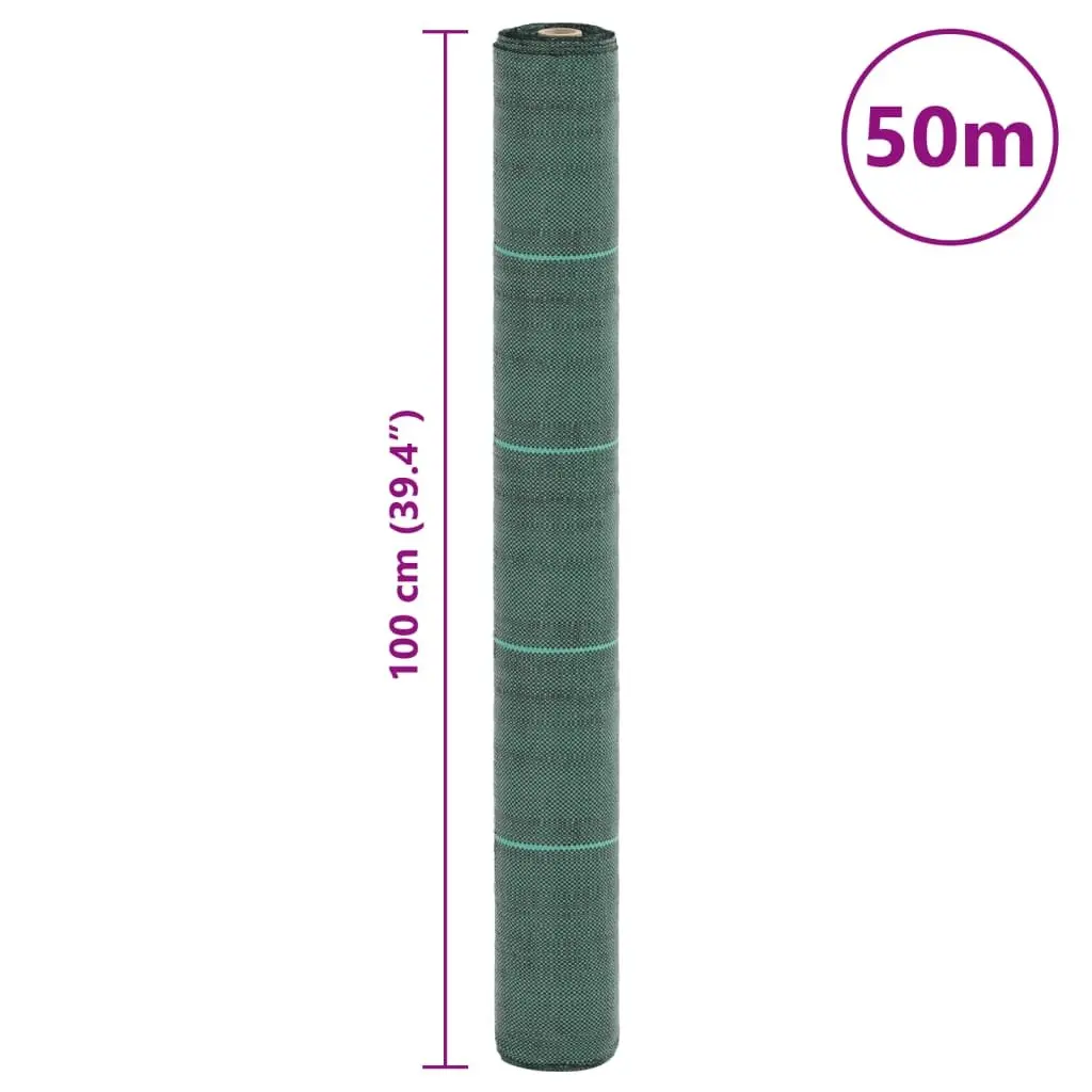 Weed Membrane Landscape Fabric Green 1x50m Garden Weed Control Mat Roll