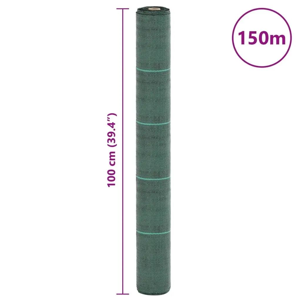 Weed Control Membrane Green 1x150m Garden Landscape Fabric Water Permeable