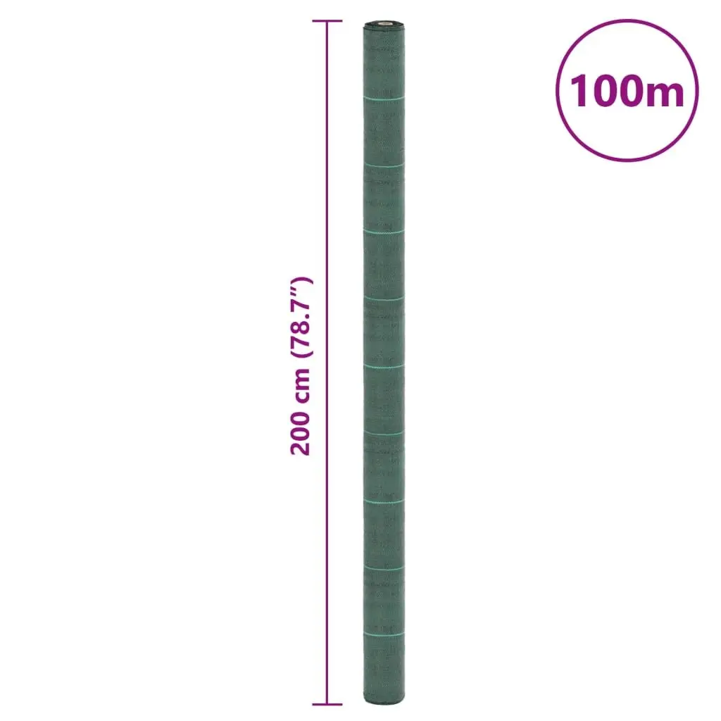 Weed Control Membrane Polypropylene 2m x 100m Green Durable Landscape Fabric