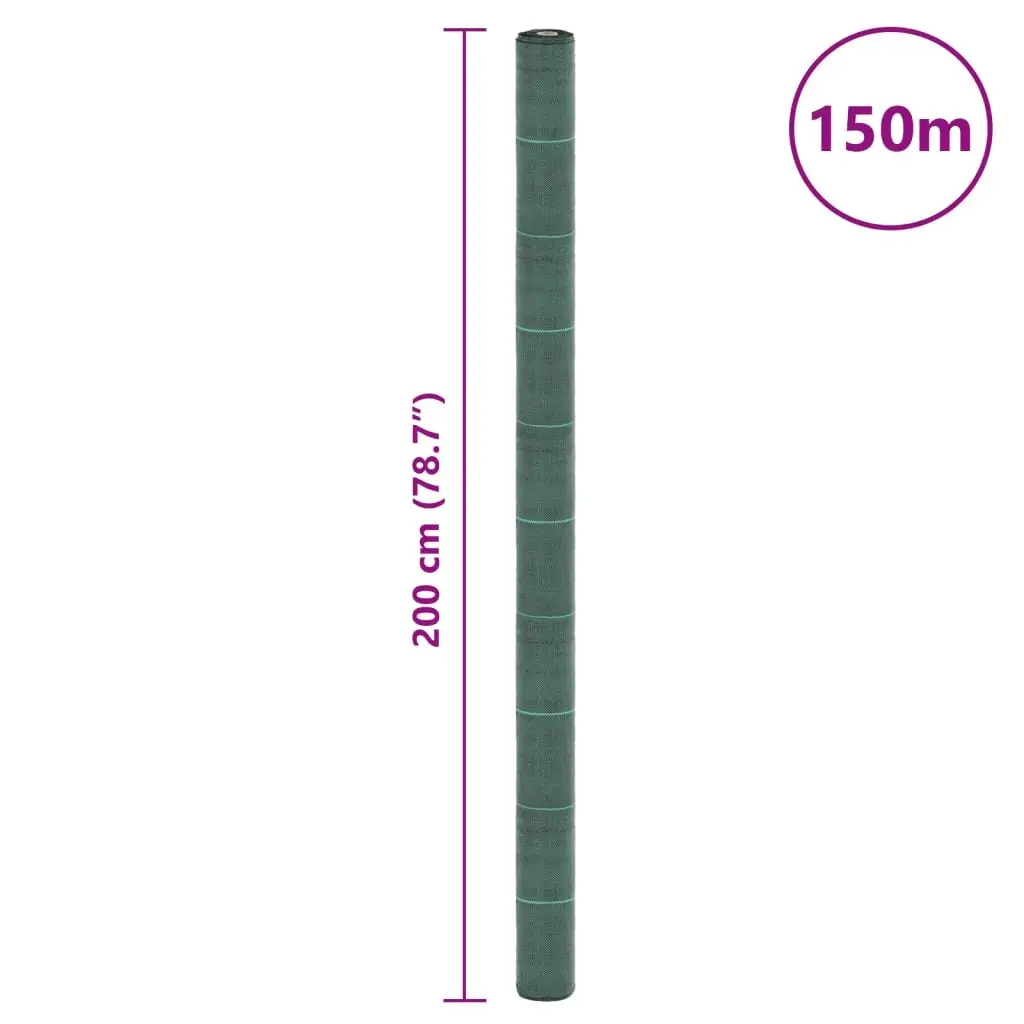 Weed Control Fabric Polypropylene Green 150m x 2m UV Stabilised Membrane for Garden Landscape Applications