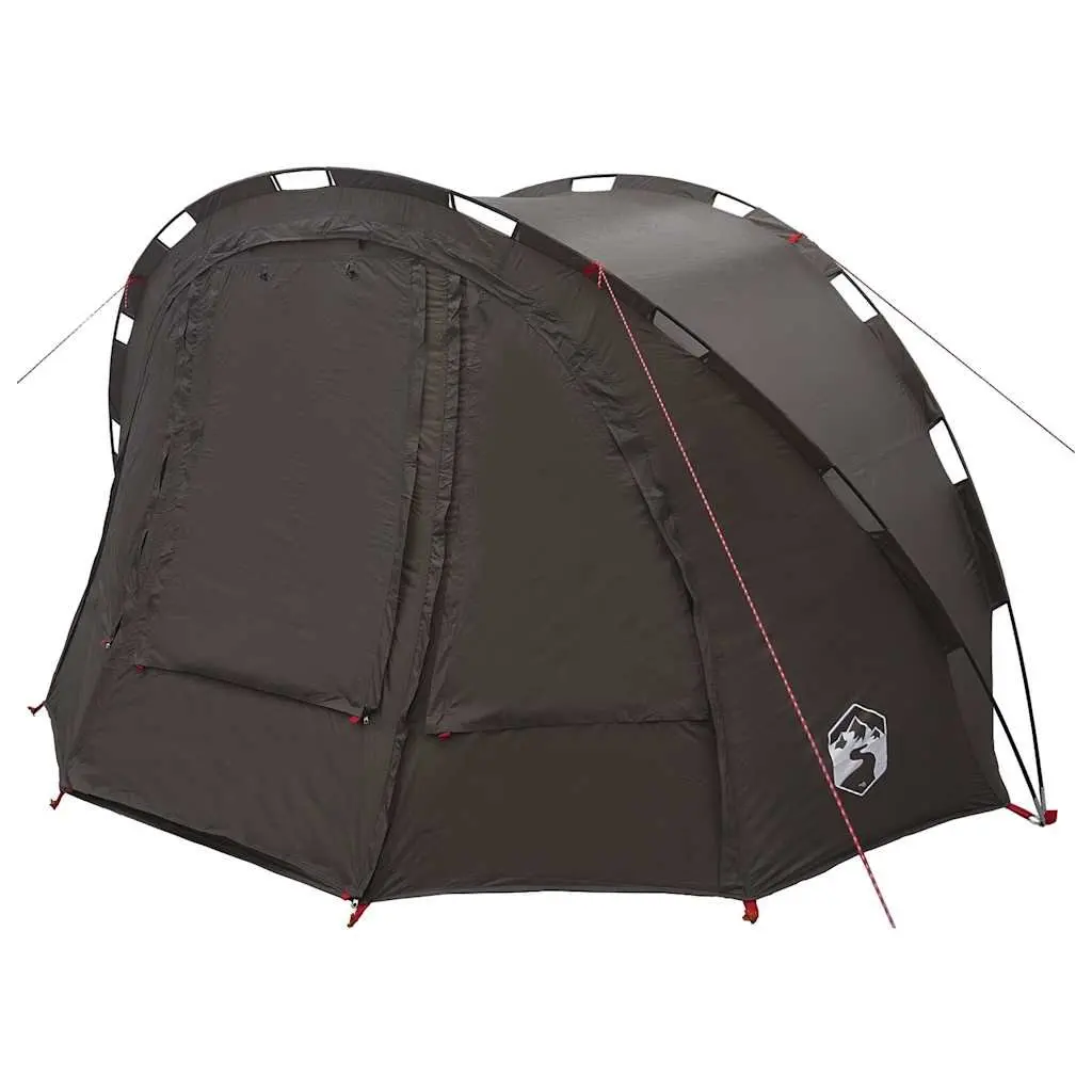 Fishing Tent Waterproof 2-Person Brown Polyester Outdoor Shelter