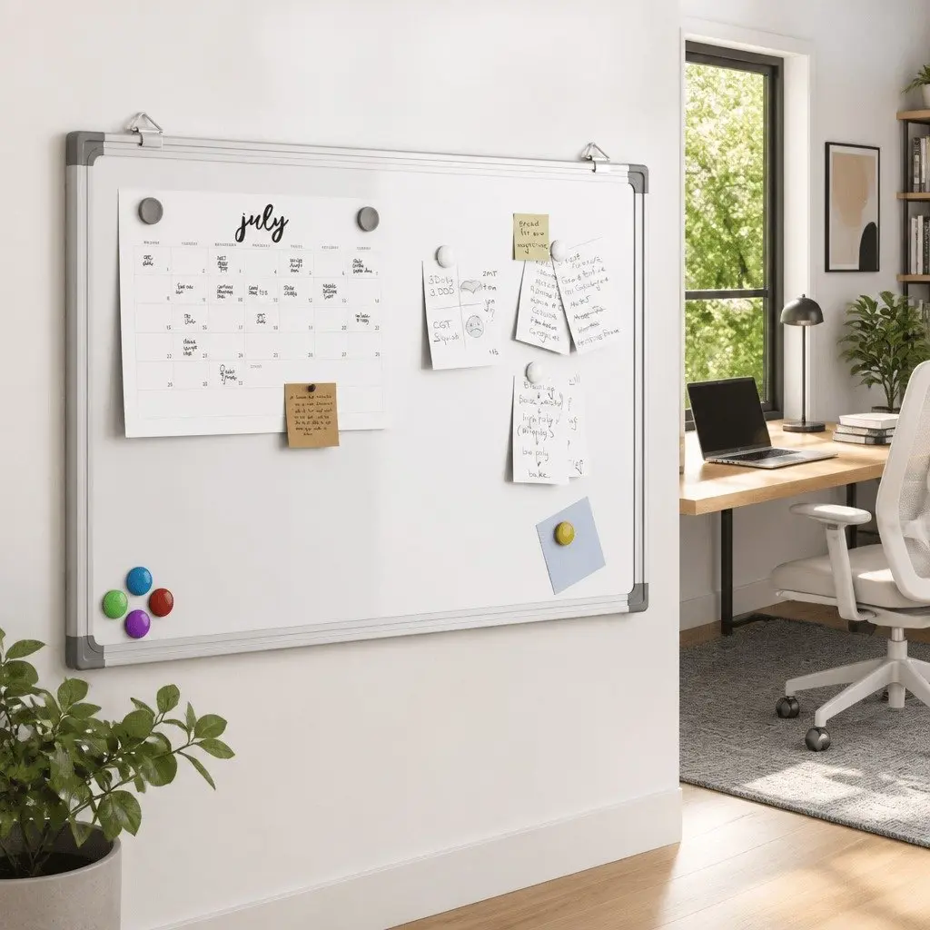 Magnetic Whiteboard Lacquer-Coated 40x30 cm Wall Mounted Office Display Board