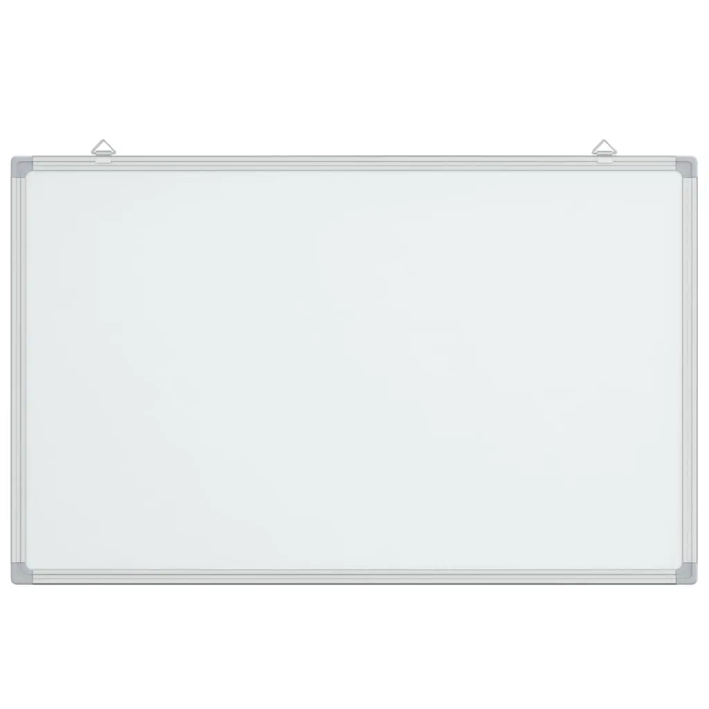 Magnetic Whiteboard Smooth Lacquer Coated Surface 100x60cm Wall Mount Aluminium Frame for Office Home School