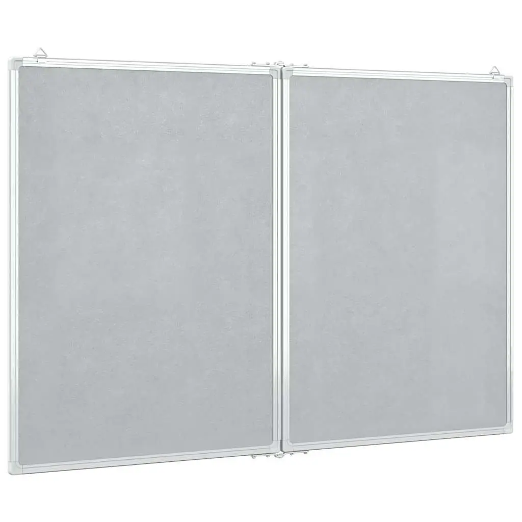 Magnetic Whiteboard Foldable Aluminium 100x80cm Double Panel Lacquer-coated