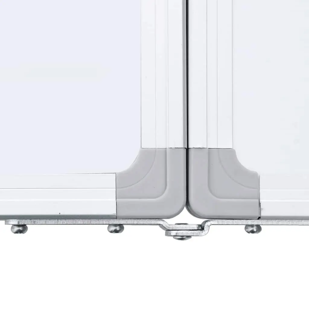 Magnetic Whiteboard Foldable Aluminium 100x80cm Double Panel Lacquer-coated