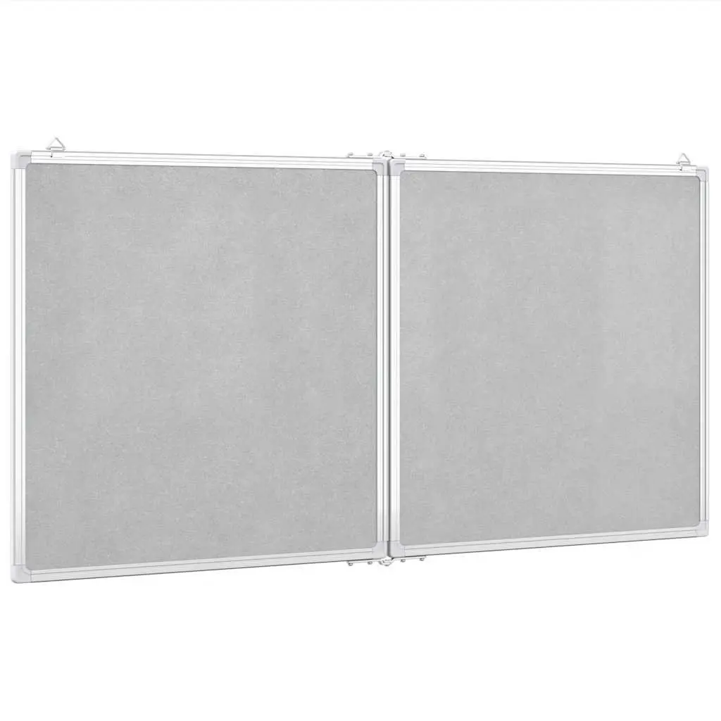 Magnetic Whiteboard Foldable Two Panel Display Board Lacquer Coated Surface 120 x 60 cm