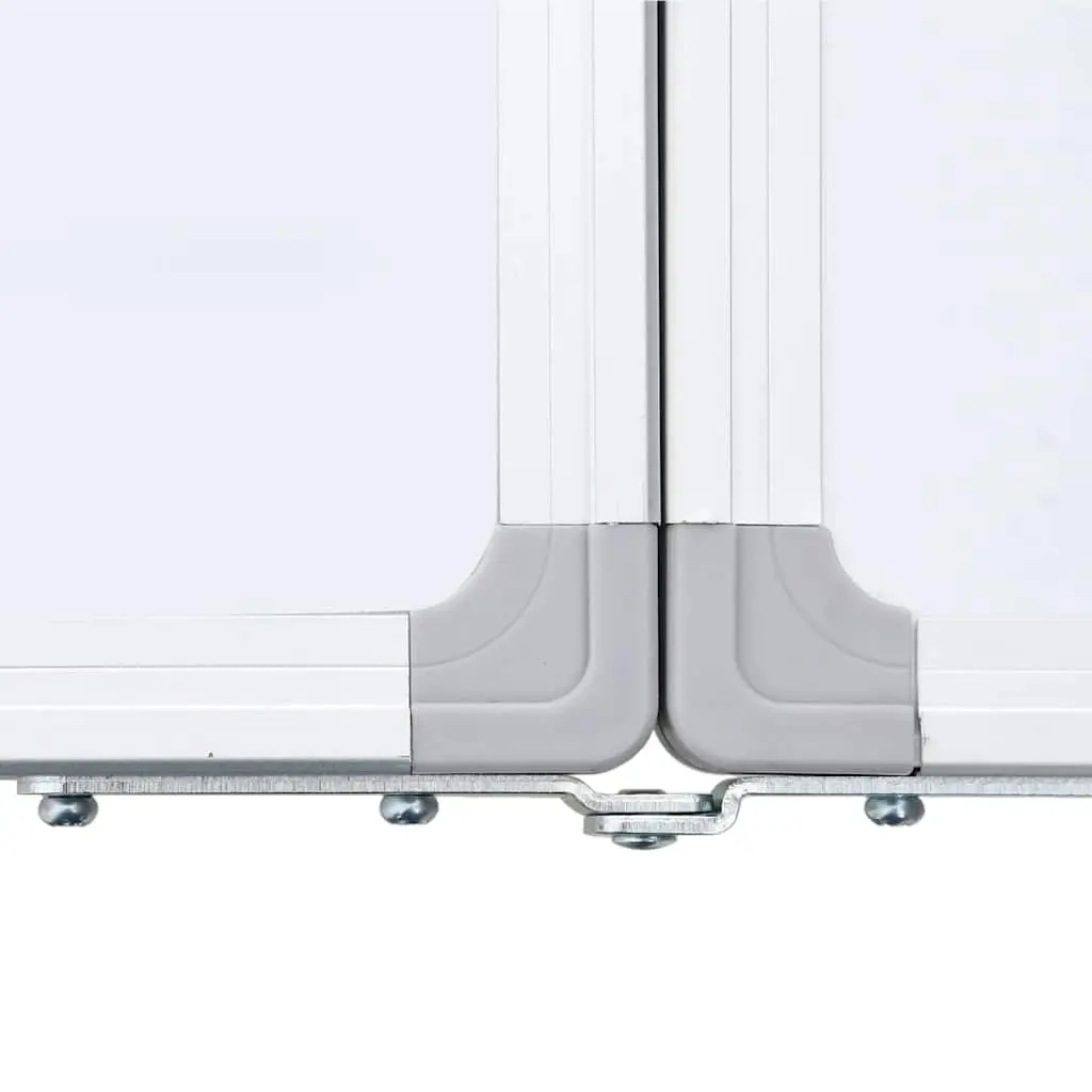 Magnetic Whiteboard Foldable Two Panel Display Board Lacquer Coated Surface 120 x 60 cm