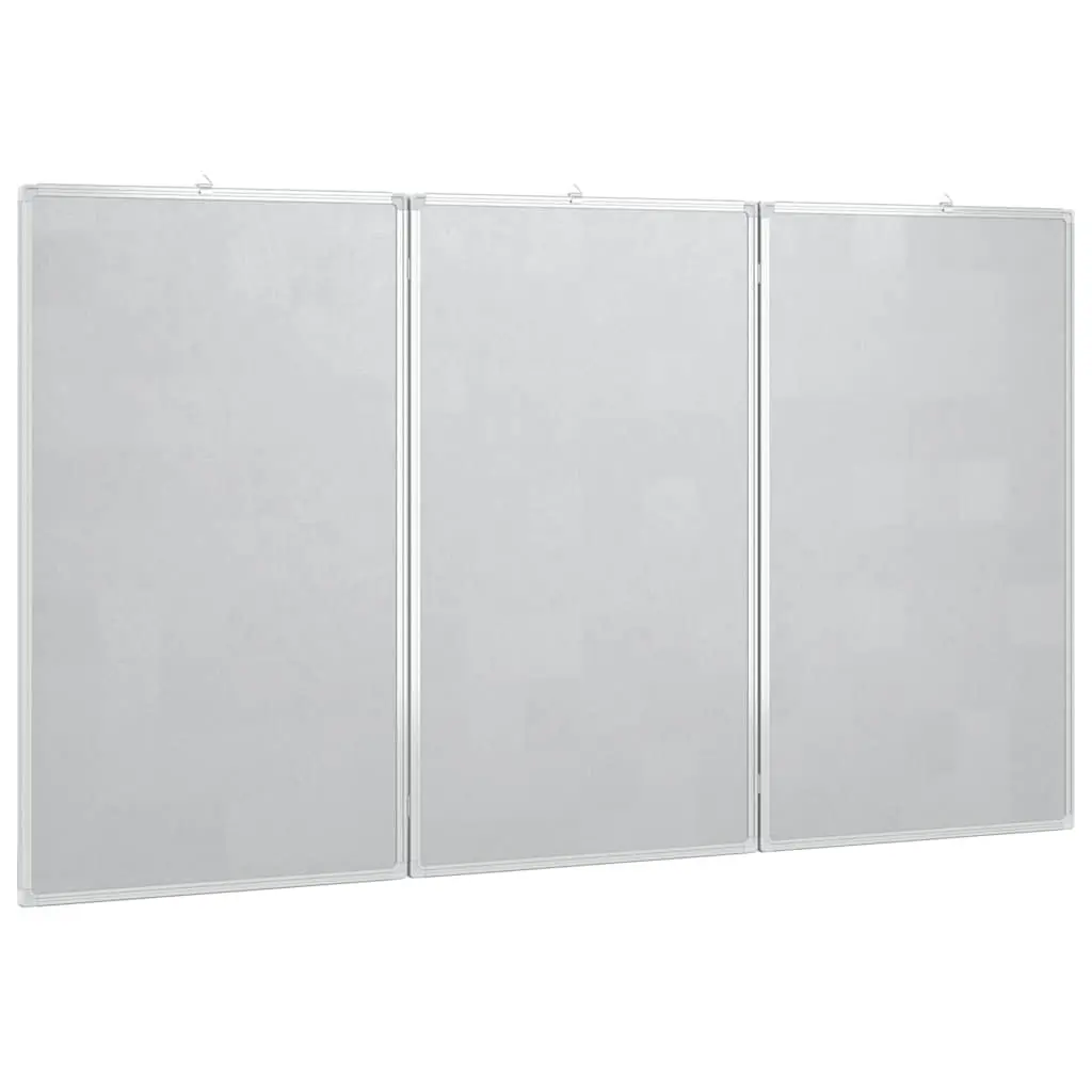 Magnetic Whiteboard Foldable Two Panel Aluminium 120 x 100 cm White