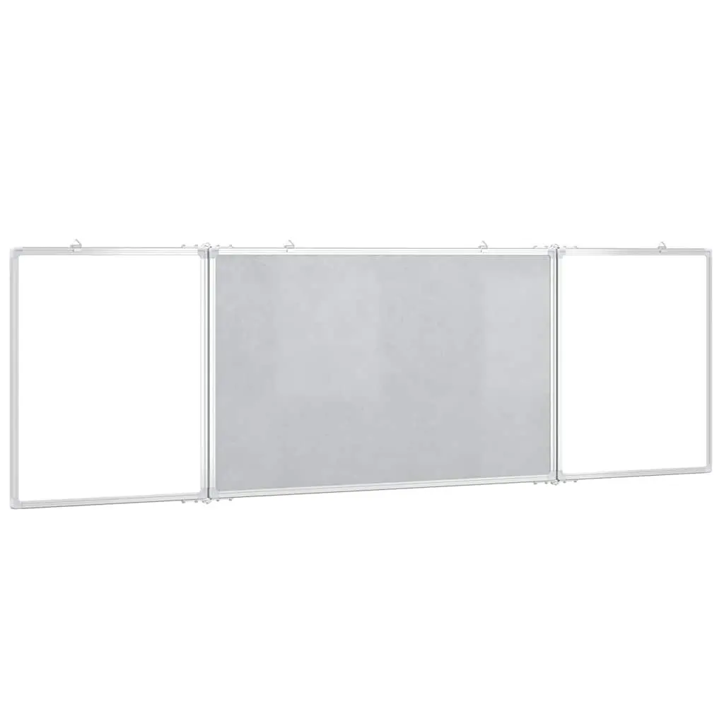 Magnetic Whiteboard Foldable Aluminium Lacquer-coated 200 x 60 cm White