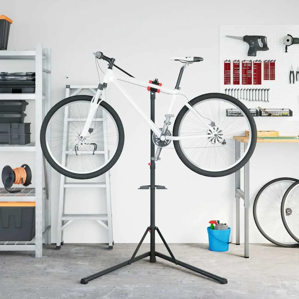 Bike Repair Stand Foldable Steel Adjustable Height 92-152cm Red
