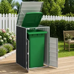 Functional Anthracite Wheelie Bin Storage for Home Use