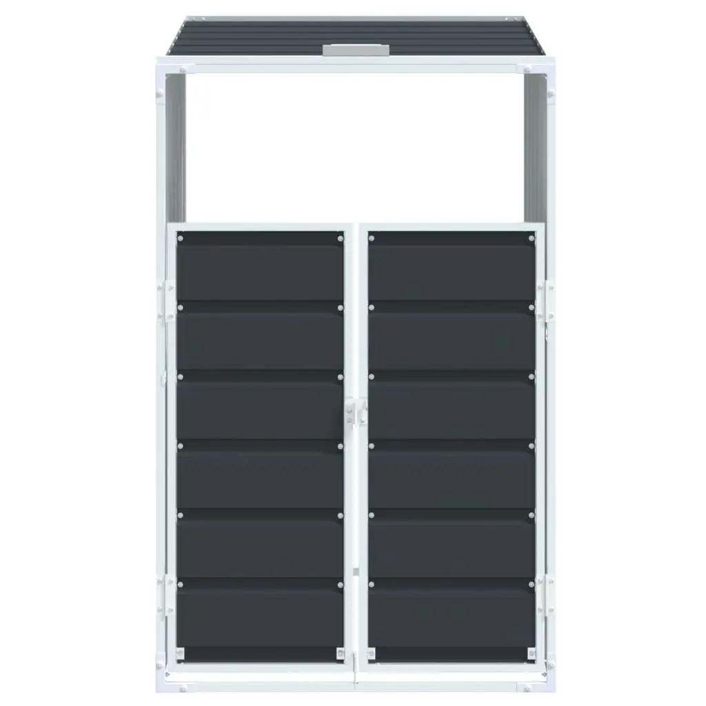 Wheelie Bin Storage Steel Single Bin Anthracite Garden Waste Container Enclosure