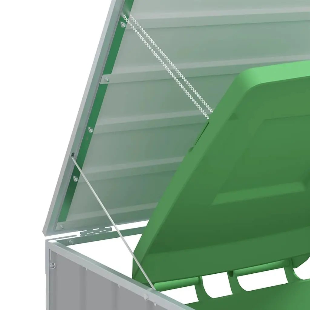 Wheelie Bin Storage Double Bins Grey Garden Waste Container Enclosure Steel