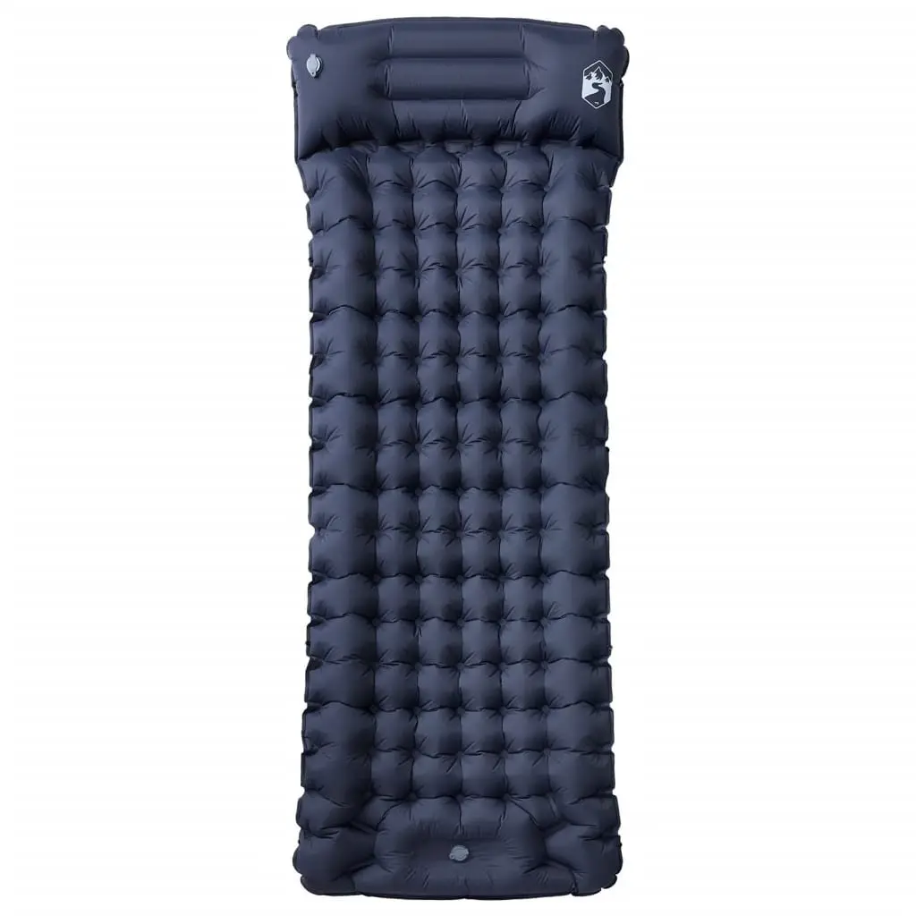 Self Inflating Camping Mattress 1-Person Grey 10.5 cm Thickness with Pillow