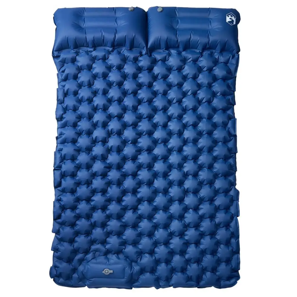 Self Inflating Camping Mattress Double Layer 8.5 cm Thickness Blue