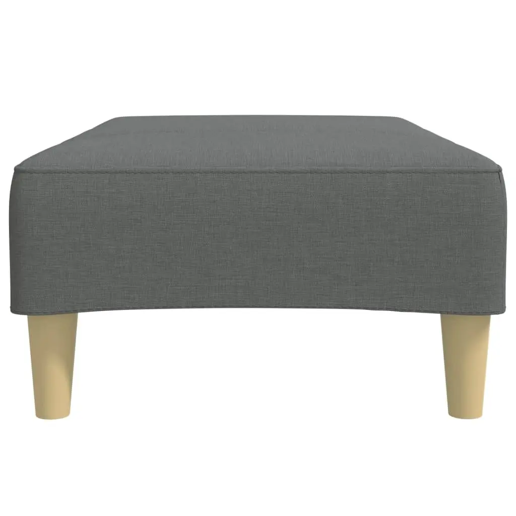 Footstool Fabric Dark Grey 77x55x31 cm Plywood Frame Living Room Furniture